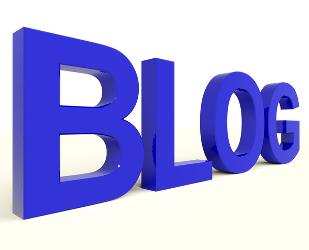 Блог Слово в синьому для блогера вебсайт
 - Фото, зображення