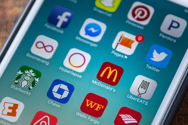 LAS VEGAS, NV - September 22. 2016 - McDonald's App Icon On Apple - Fotó, kép