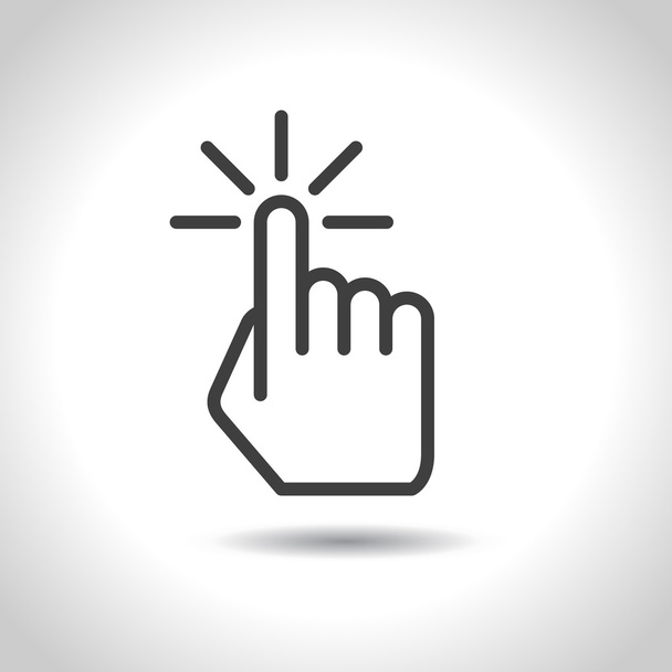 Click touch screen, hand icon. Vector. - Vector, Image