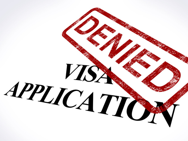 Pedido de visto negado Selo mostra entrada de entrada recusada
 - Foto, Imagem