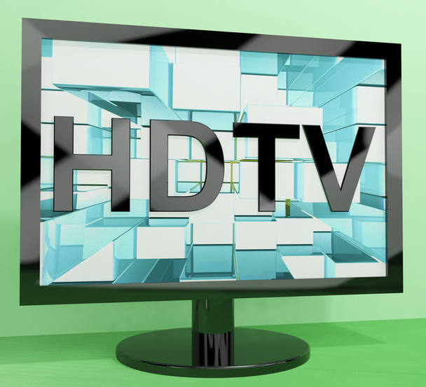 Monitor HDTV che rappresenta la televisione ad alta definizione o la TV
 - Foto, immagini