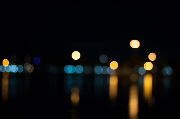 Abstract urban night light bokeh - Valokuva, kuva