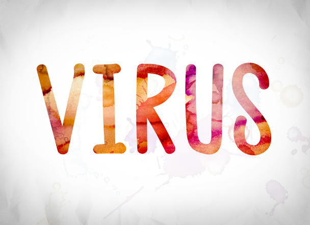 Virus Concept Watercolor Word Art - Фото, зображення