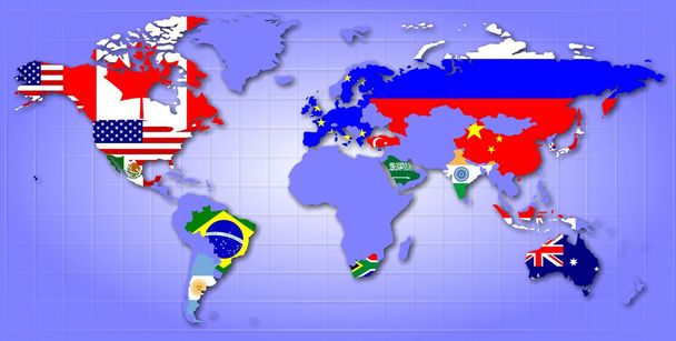 Χάρτης της G20 - Φωτογραφία, εικόνα