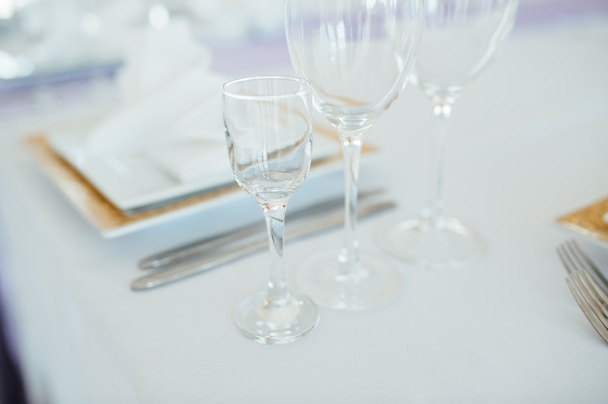 table set for wedding or another catered event - Фото, зображення
