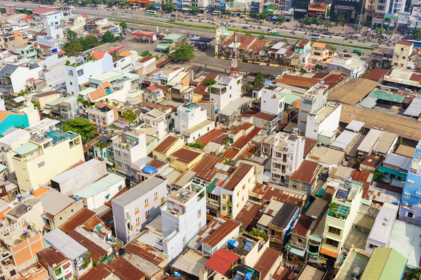 Ho Chi Minh city (or Saigon) skyline in morning sun light, Vietnam. Ho Chi Minh city (aka Saigon) is the largest city and economic center in Vietnam with population around 10 million people. - Photo, Image