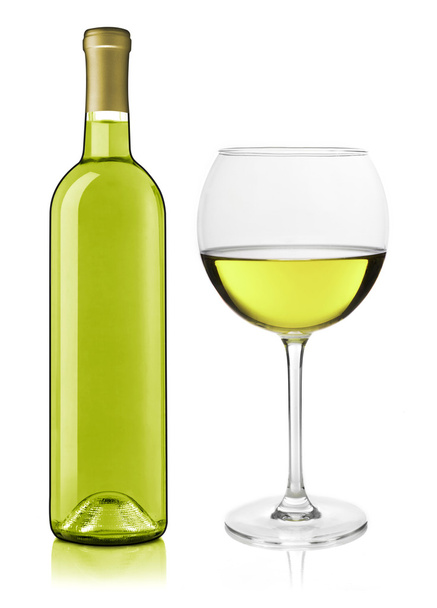 Wine bottle and glass - Foto, Imagem