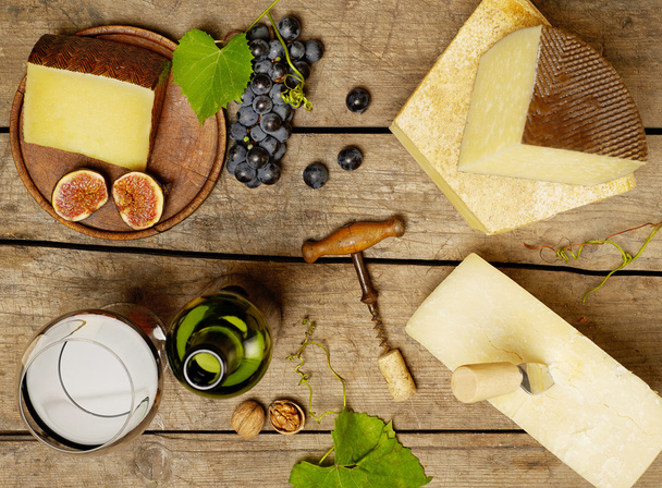 Wine and cheese - Photo, Image