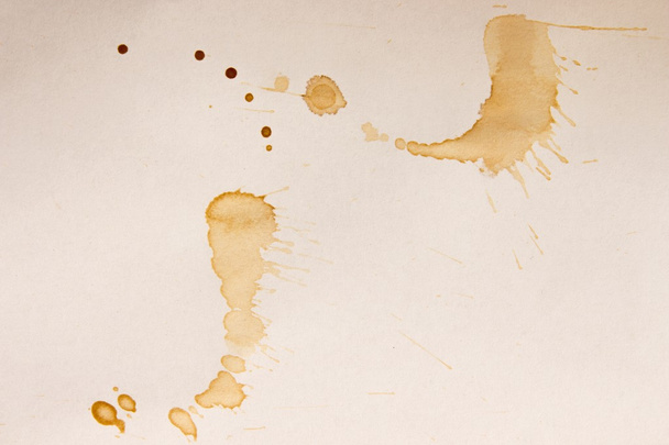 Spot from a cup of coffee on white paper / Coffee Stains Set / coffee paint stains - Valokuva, kuva