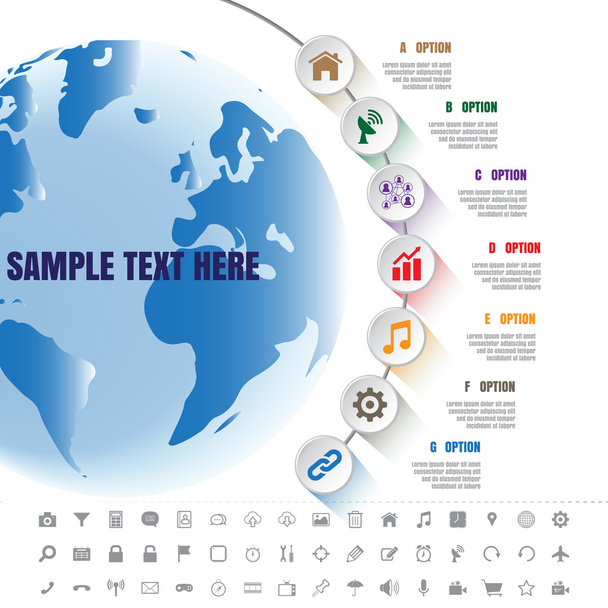 White Modern Infographic Complement Time Line Template - Vektor, kép