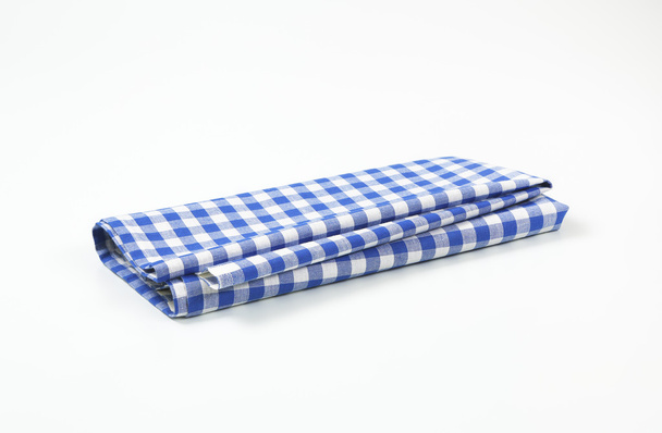 blue checkered napkin - Photo, Image