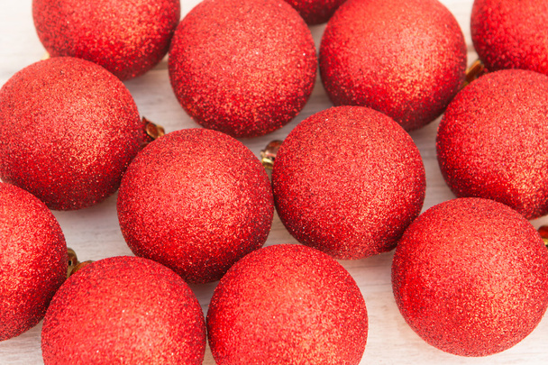 bolas de Natal vermelho com brilho
 - Foto, Imagem