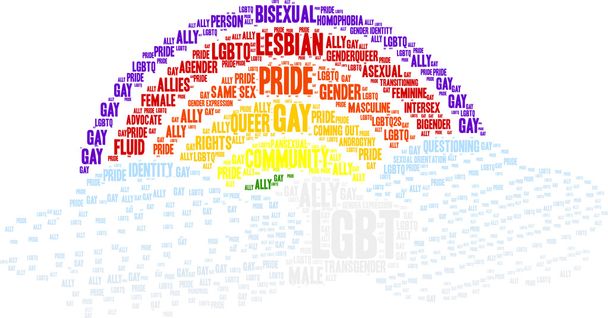 Nube de palabras LGBT
 - Vector, imagen