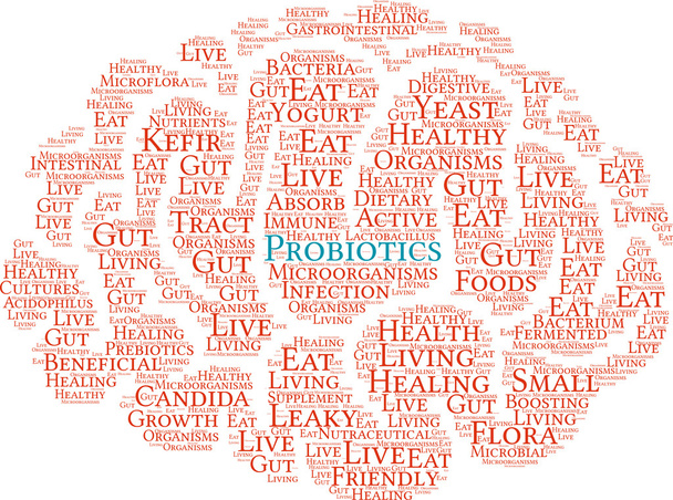 Probiotika Wortwolke - Vektor, Bild