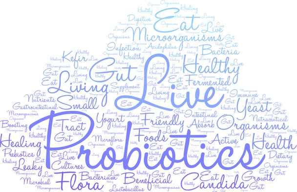 Probiotika Wortwolke - Vektor, Bild