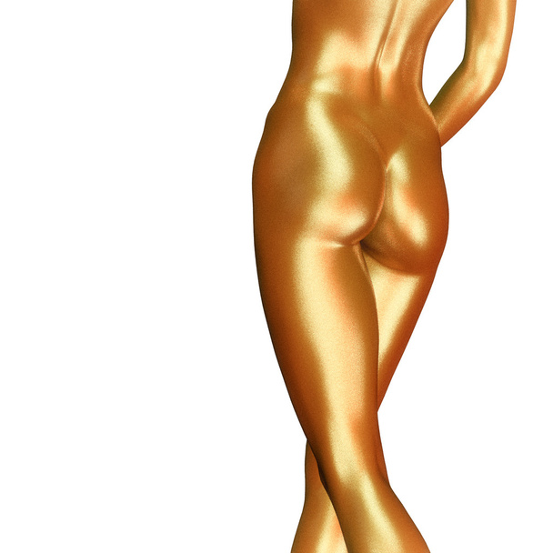 3d rendered illustration of a female body - 写真・画像