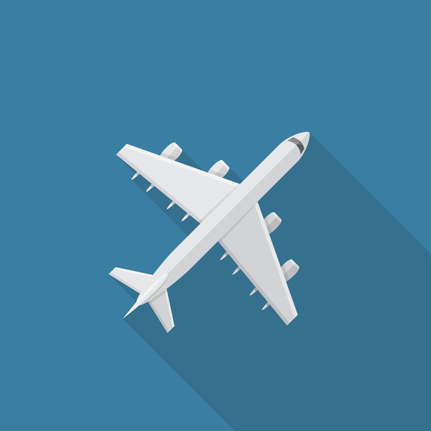 Plane Flat Icon - Vektor, kép