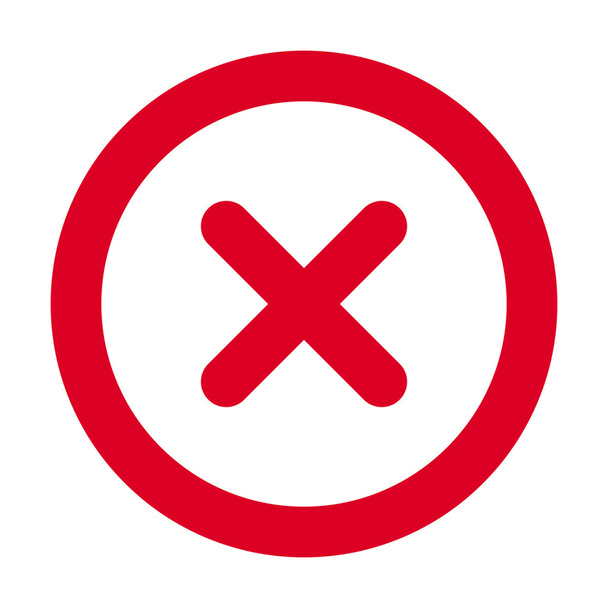 Flat reject icon - Vector, Imagen