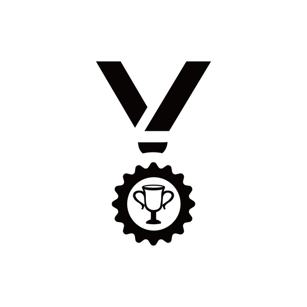 medalha ícone estoque vetor ilustração plana design
 - Vetor, Imagem