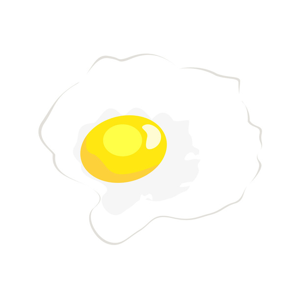 смажене яйце ізольована ілюстрація
  - Вектор, зображення