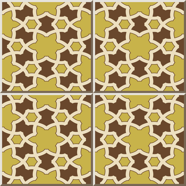 Ceramic tile pattern 388 Islamic star polygon geometry cross - Vector, Image