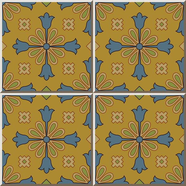 Візерунок керамічної плитки 453 хрест квітка калейдоскоп
 - Вектор, зображення