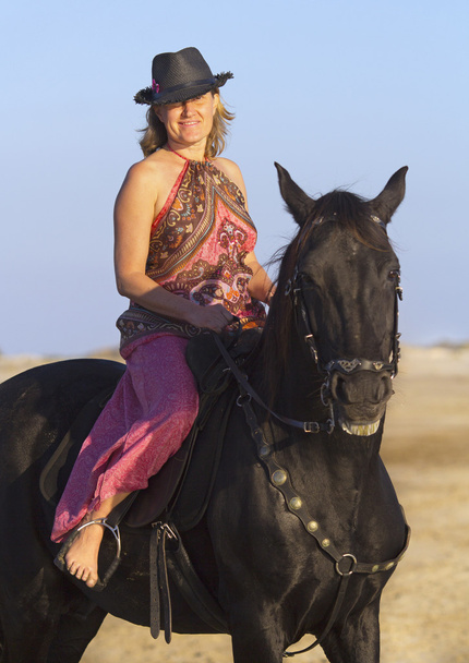 horsewoman on the beach - Photo, Image