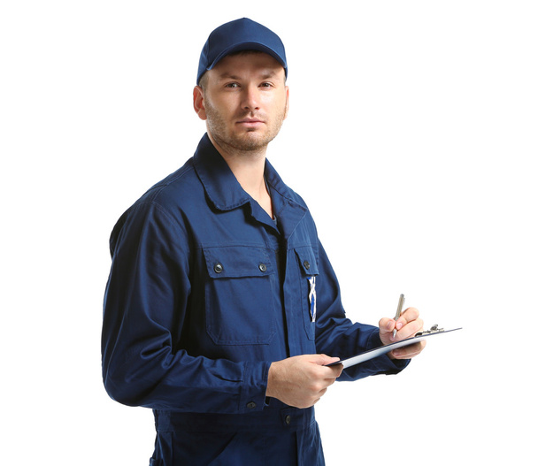 Young mechanic in uniform  - Фото, зображення