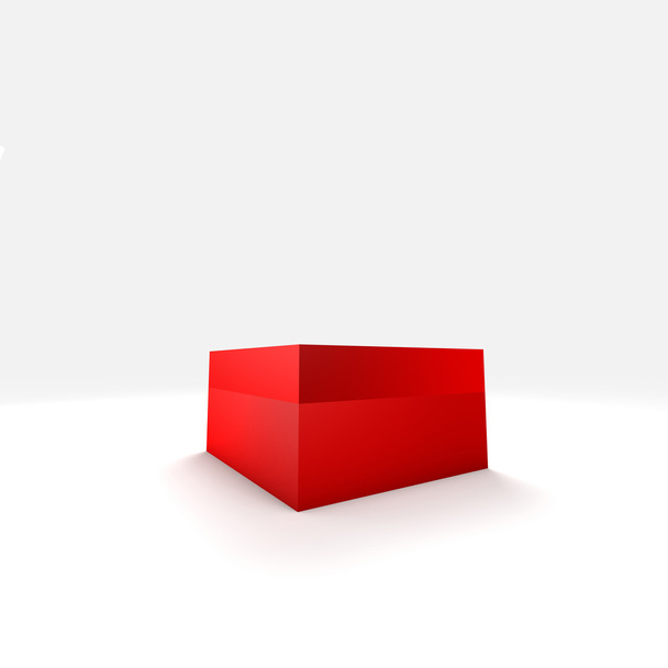 3D box s jinou barvou a úhel - Fotografie, Obrázek