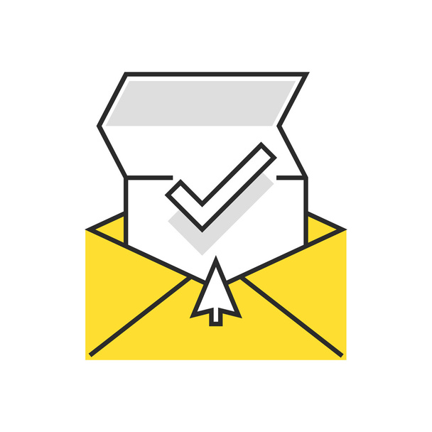 Sweets icon, inbox, receive mail concept - Vector, Image