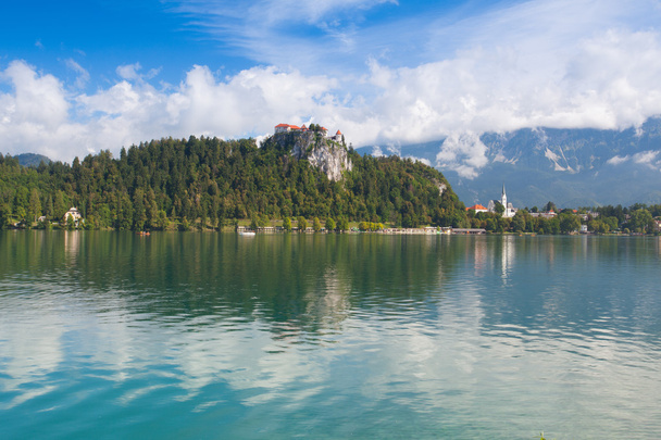 Famous castle on the Bled lake - Fotoğraf, Görsel