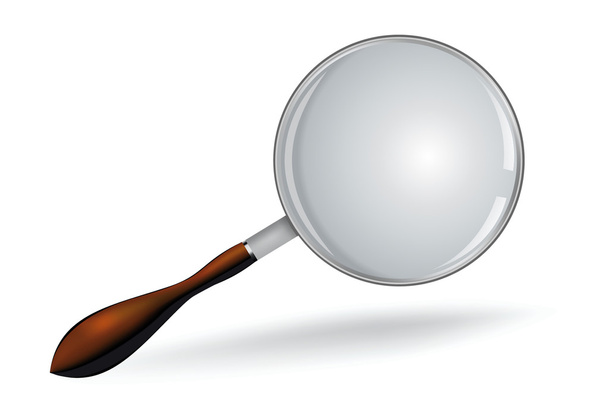 Realistic vector magnifying glass on white. - Vector, Image