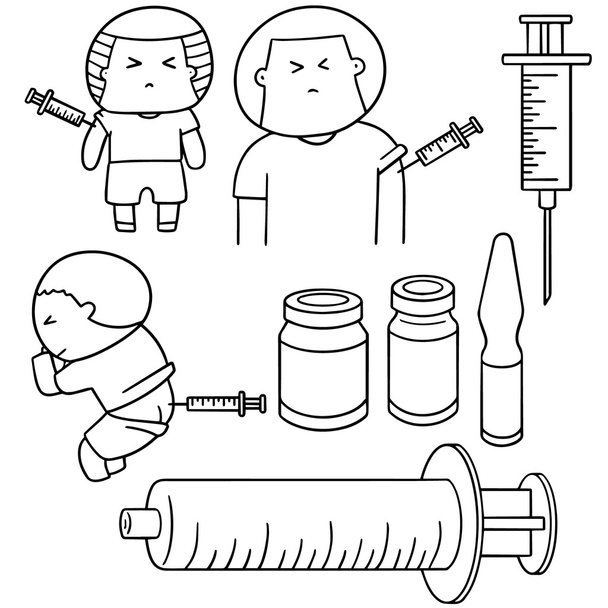 jeu vectoriel de médicaments injectables
 - Vecteur, image