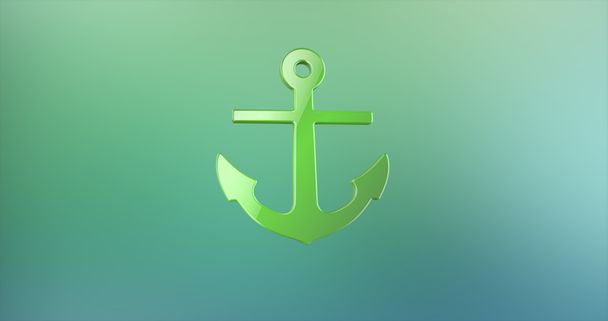Sea Anchor Color 3d Icon - Φωτογραφία, εικόνα