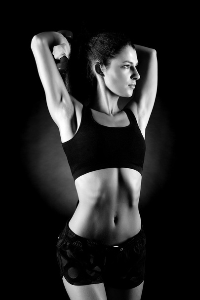 woman lifting dumbbells - Foto, Imagem
