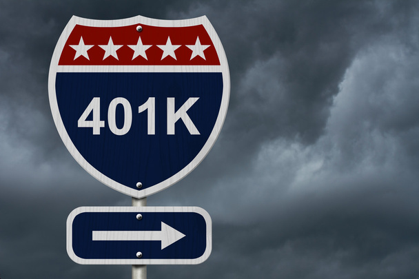 Американський 401k шосе дорожній знак - Фото, зображення