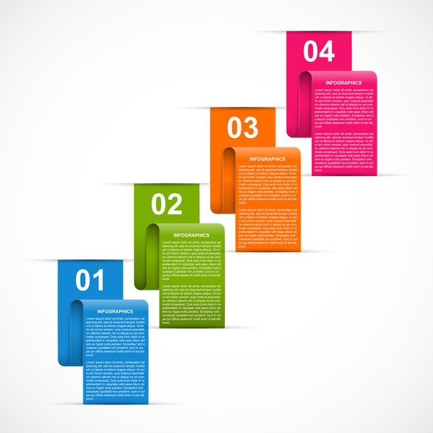 Abstract infographics template for business presentations or information booklet. - Vektor, obrázek
