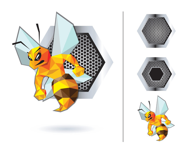 Bee Mascot Design - Vector, Image