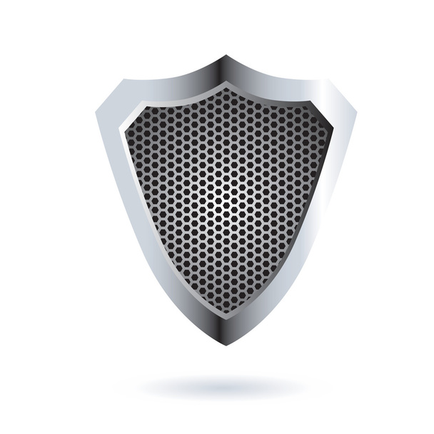 Geperforeerde Shield ontwerpconcept - Vector, afbeelding