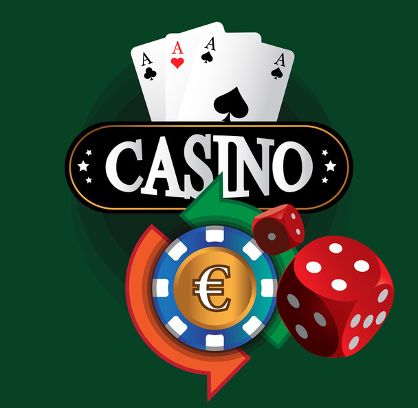 Conception de pièce de monnaie de casino - Vecteur, image