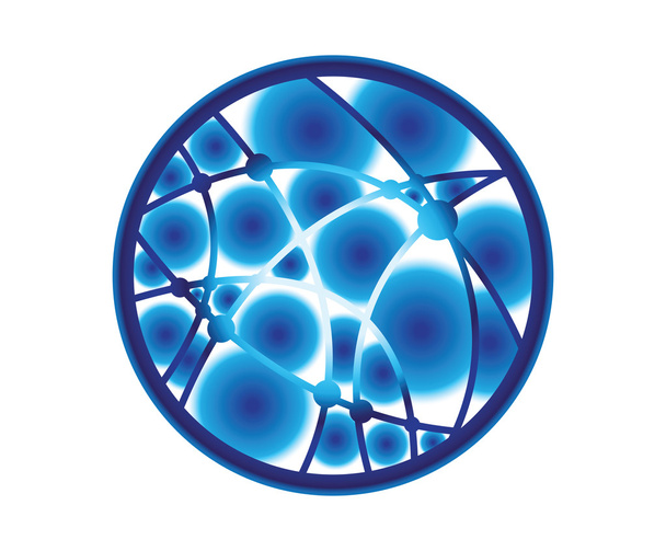 Concepto de logotipo molecular
 - Vector, Imagen