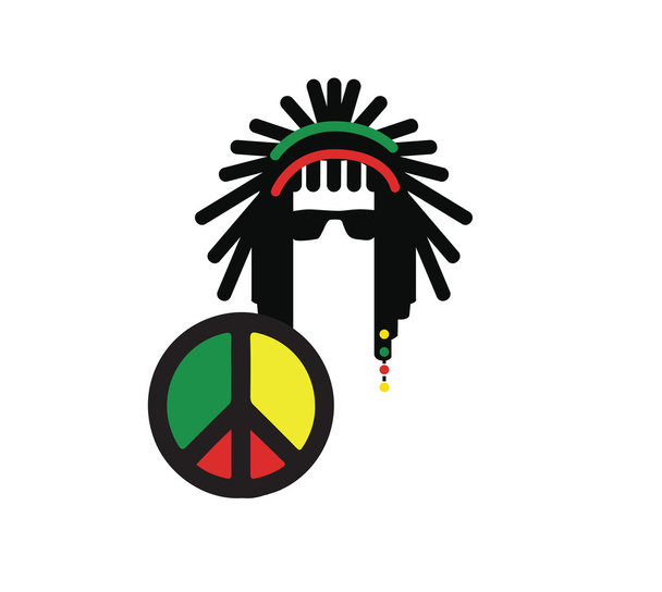 Koncepcja kultury reggae - Wektor, obraz