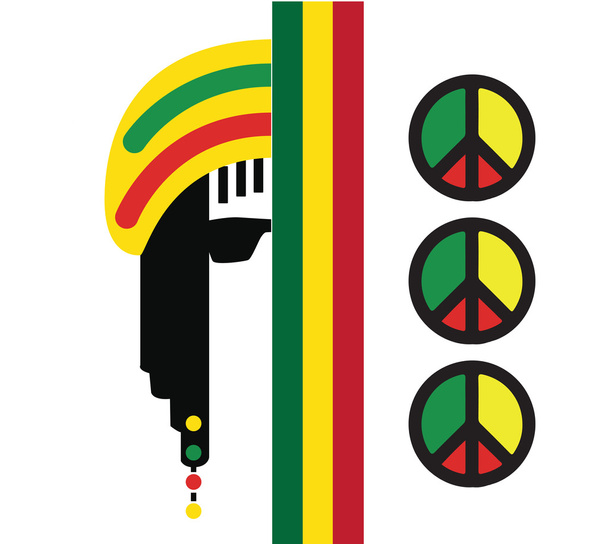 Diseño de concepto de cultura reggae - Vector, imagen