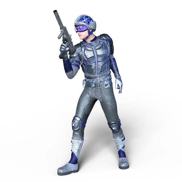 3D CG rendering of a super hero - Φωτογραφία, εικόνα