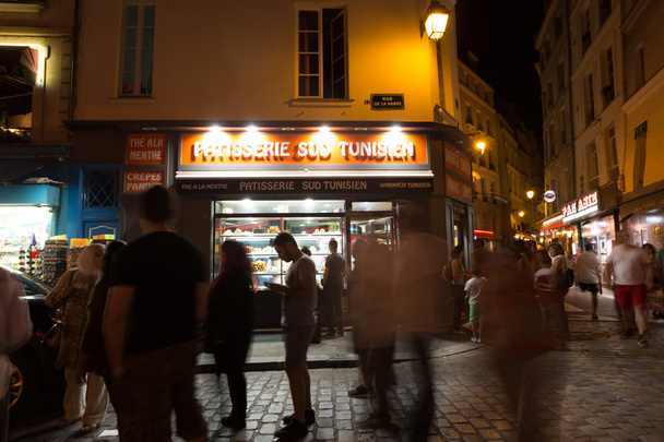 Caddede Paris gece - Fotoğraf, Görsel