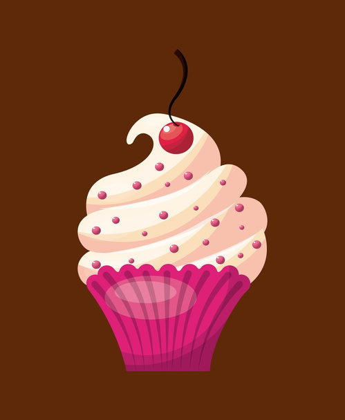 délicieux cupcake icône douce
 - Vecteur, image