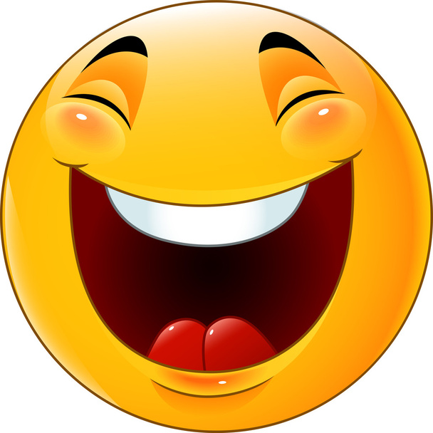 Dessin animé émoticône souriant rire
 - Vecteur, image