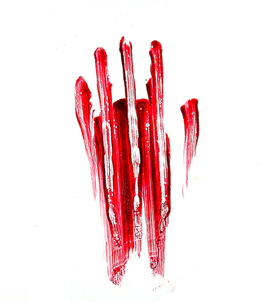 8 instellen Bloedvlekken op geïsoleerde witte achtergrond  - Foto, afbeelding
