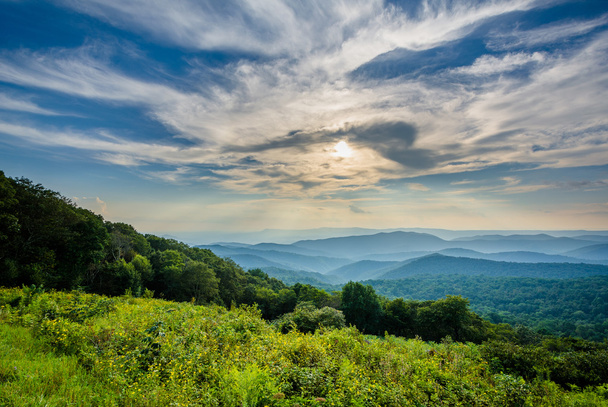 View of the Blue Ridge Mountains from Skyline Drive, in Shenando - Foto, immagini