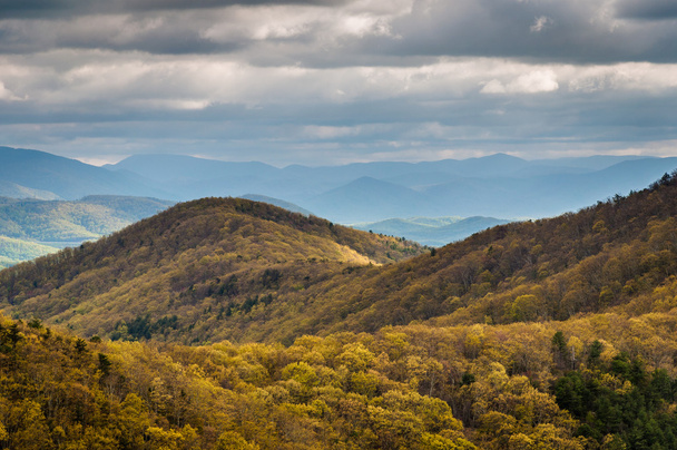 Early spring view of the Blue Ridge Mountains in Shenandoah Nati - Foto, Imagen